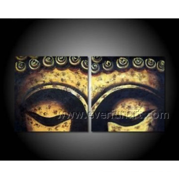 Abstract Buddha Face Oil Painting on Canvas (BU-020)